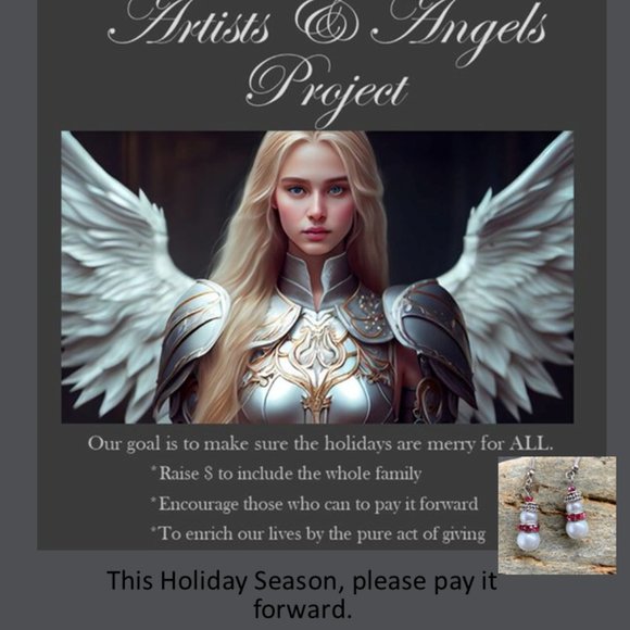 The Girl with Kaleidoscope Eyes Jewelry - Artist & Angels Project Pink Snow Girl Earrings